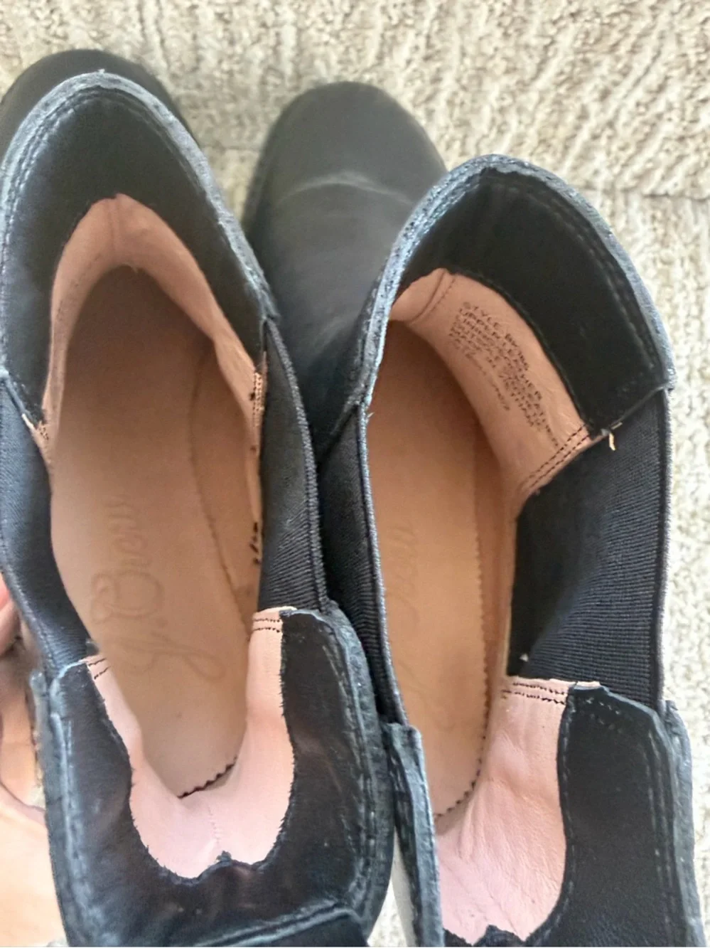J. Crew Lug-sole Chelsea boots in leather. Women’s size 10.